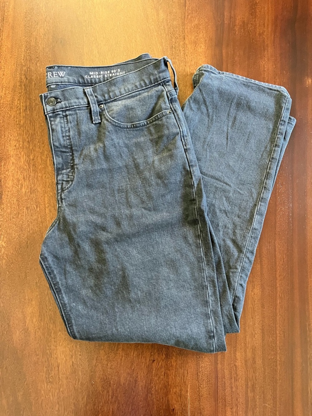 J. Crew Mid-rise '90s classic straight-fit jean in Charcoal wash - Size 32